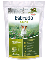 Estrudo Siberia (Говядина + лесные травы) для взрослых собак мелких пород